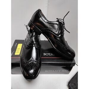 New Botany 500 Men's Black Lace Up Dress Shoes Size 10M in box